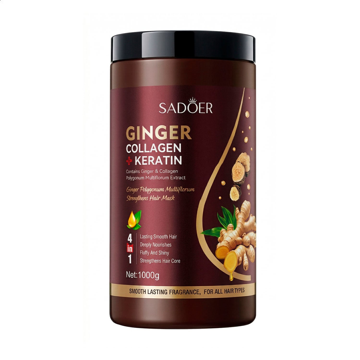Маска для волосся Sadoer Ginger Collagen Keratin Polygonum Multiflorum Hair Mask, 1 кг